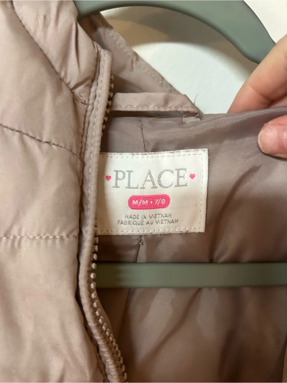 The Children's Place Taupe Hooded Puffer Jacket